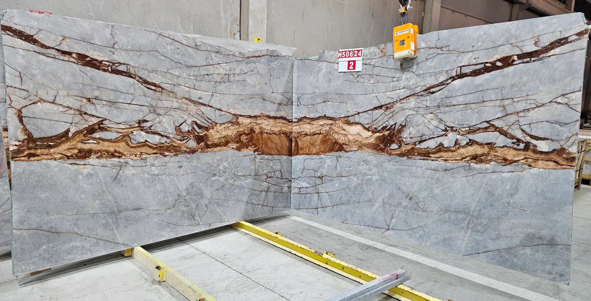 Placa de piedra bookmatched
