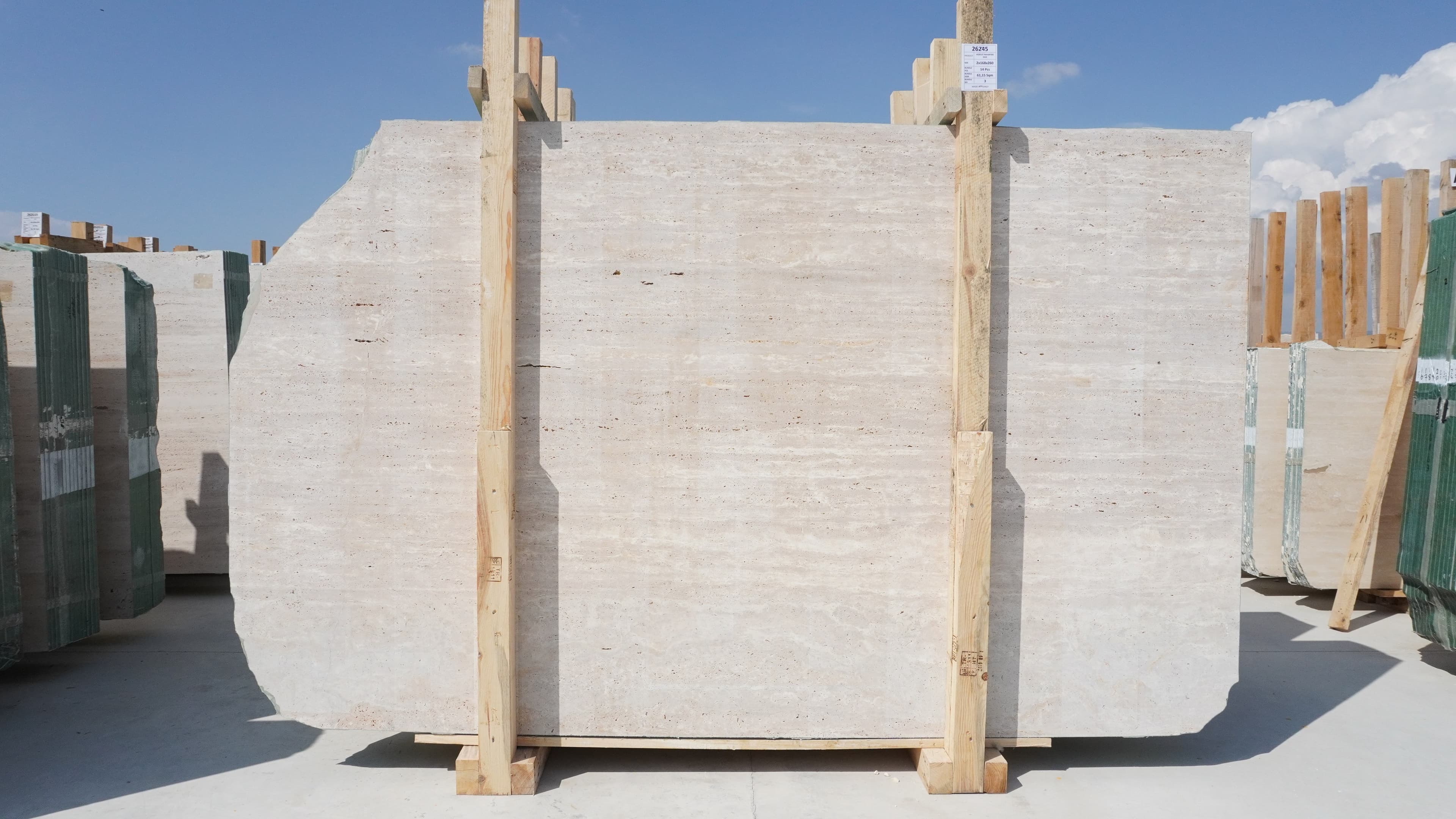 Denizli Travertine · Select · 168×260×2 cm