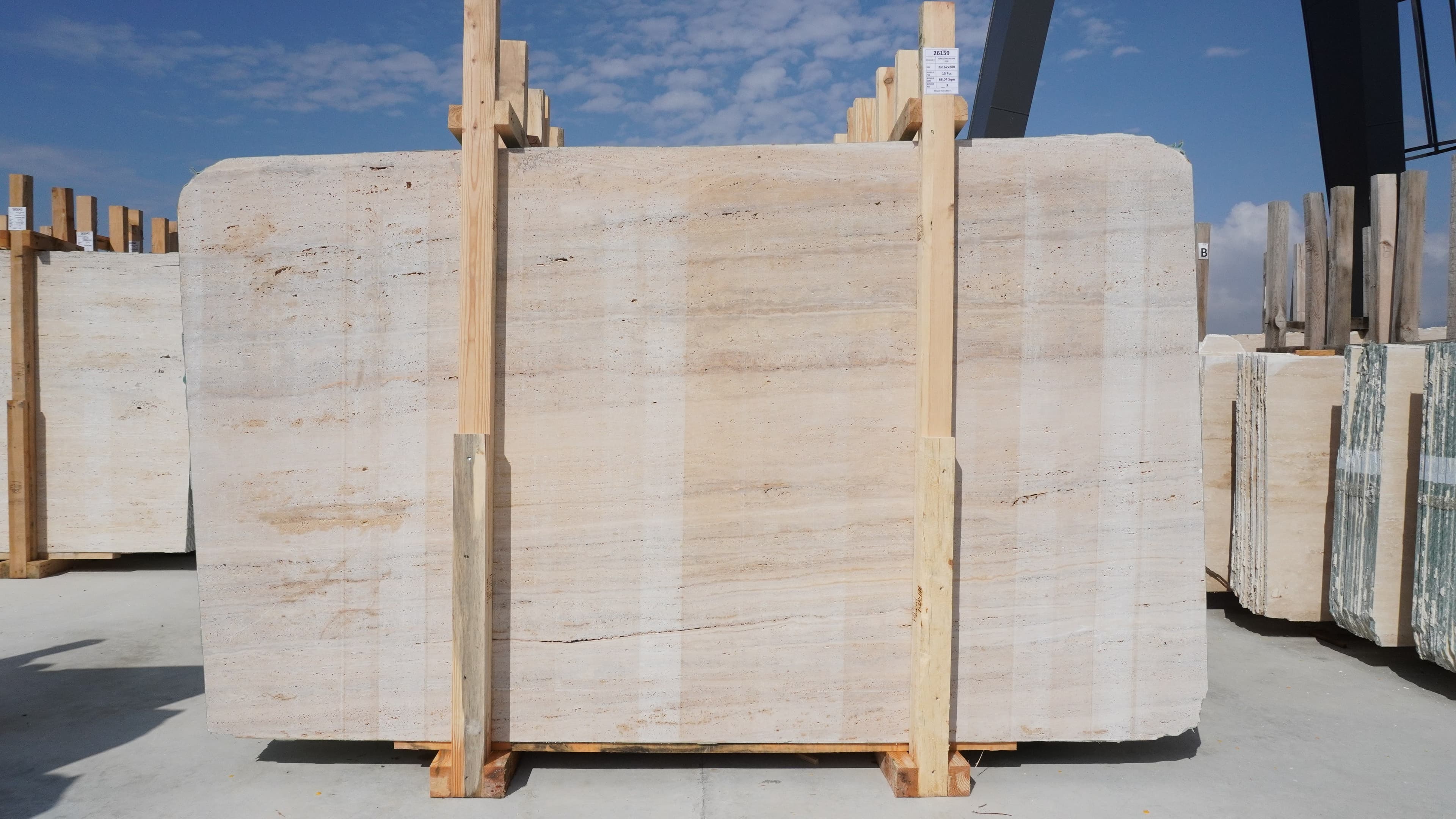 Denizli Travertine · Select · 162×280×2 cm