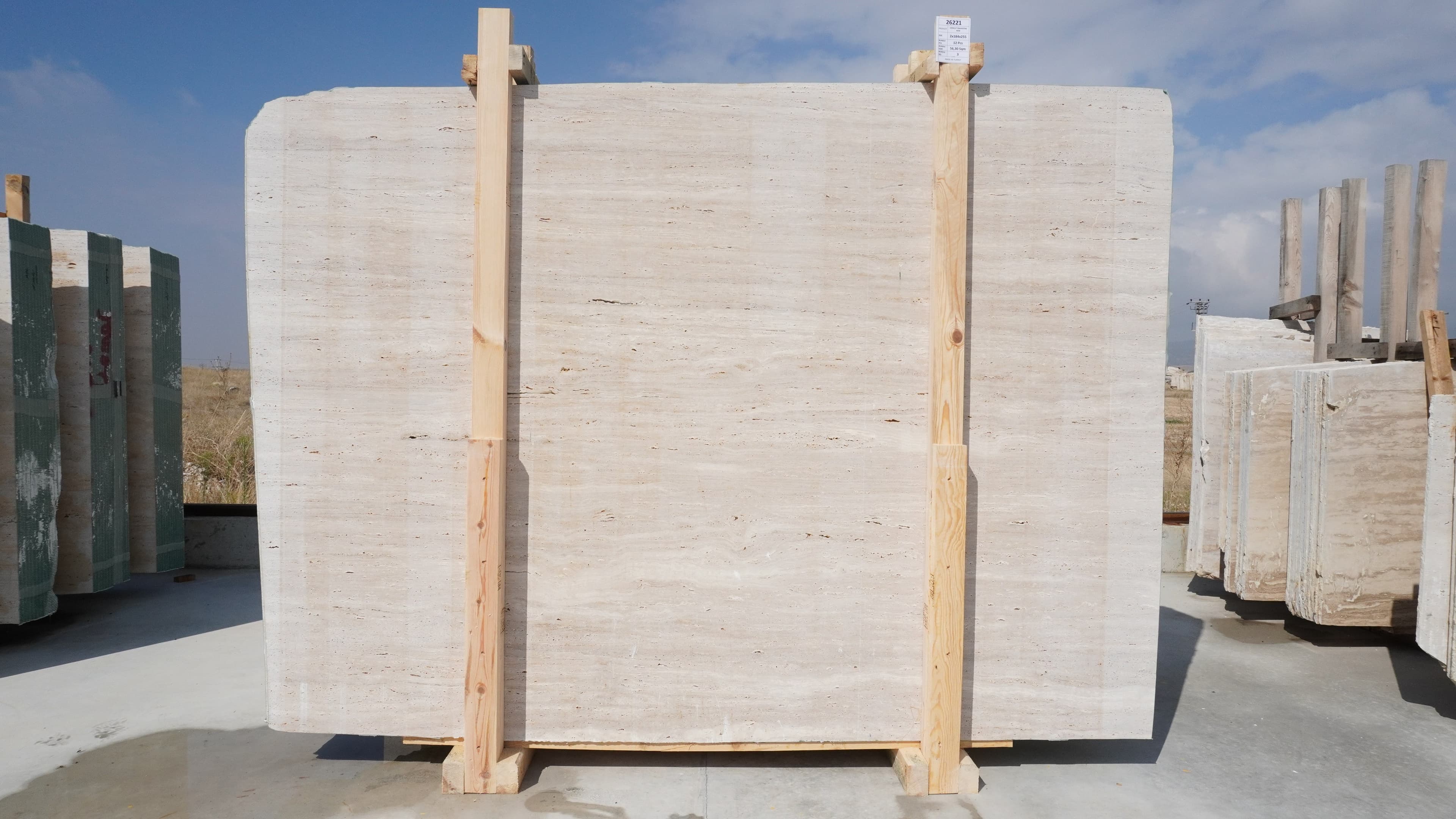 Denizli Travertine · Select · 184×255×2 cm