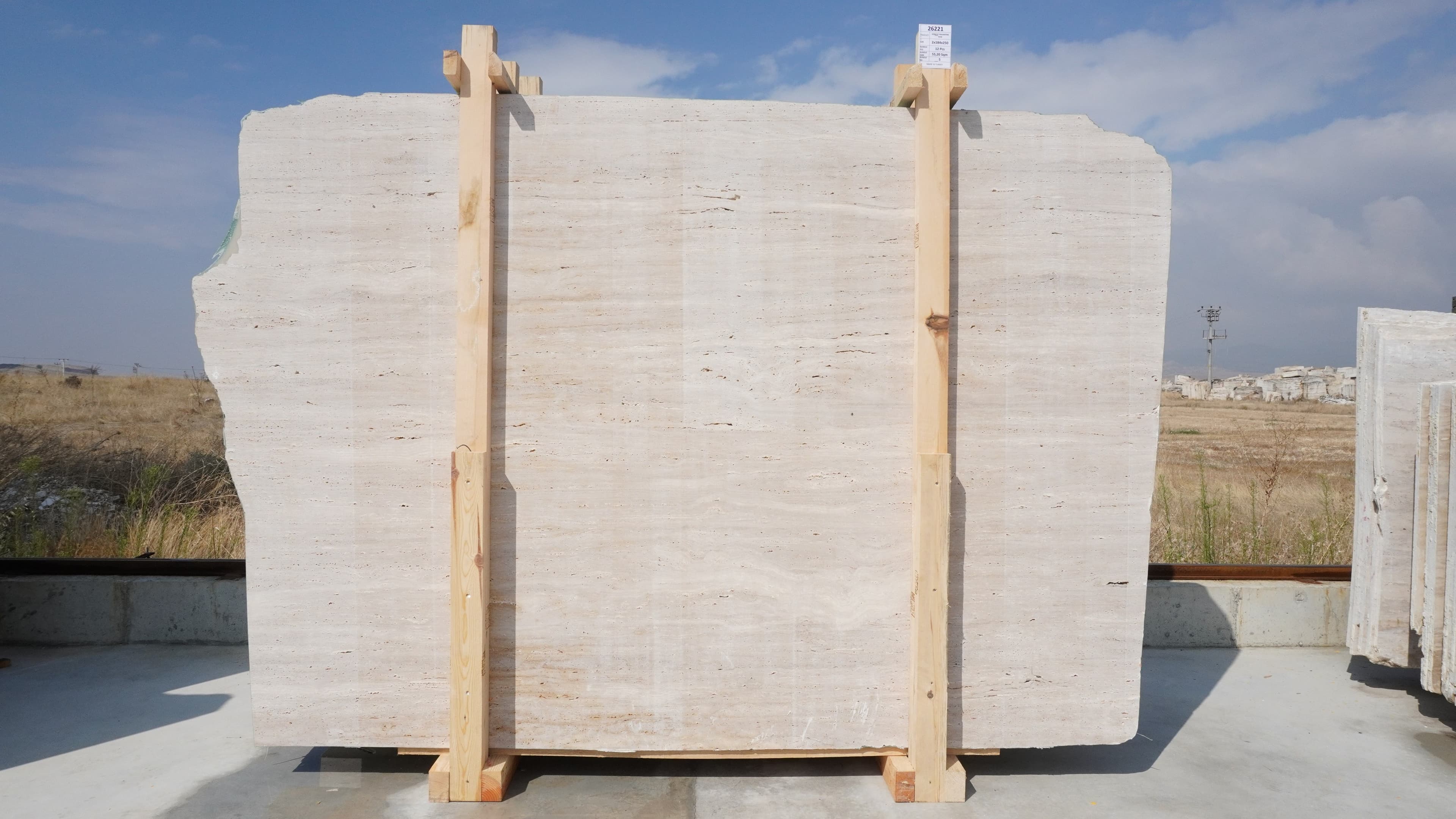 Denizli Travertine · Select · 184×250×2 cm